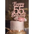 thumbnail image 1 of Topper para pastel Veegood 55 años, brillo rosa dorado, 18,5 cm, 1 of 5