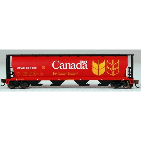 Bachmann Cylindrical Hopper - Bachmann N Scale Train 4-Bay Cylindrical Bay Hopper Canada Grain 19181