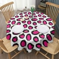 thumbnail image 3 of Leopard Print Round Tablecloth 60x60in(153x153cm) – Waterproof Polyester Table Cover with Full Print Design, Wrinkle Resistant & Washable for Kitchen Dining Party Decor, 3 of 6
