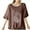 Coffee, variant on Bovxnpu Summer Half Sleeve T Shirts Pullover Top 1/2 Sleeve Crew Neck Casual Top Comfortable Summer Tops (Women's or Women's Plus)