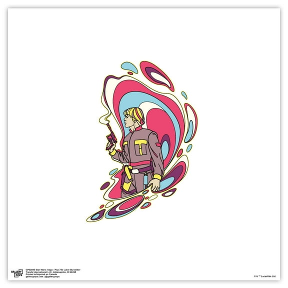 Gallery Pops Star Wars: Saga - Pop 70s Luke Skywalker Wall Art, Unframed Version, 12" x 12"