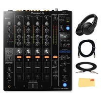 Pioneer DJM-750MK2 4-Channel Performance DJ Mixer - Bundle with Headphones, XLR Cable, TRS Cable, and Austin Bazaar Polishing Cloth