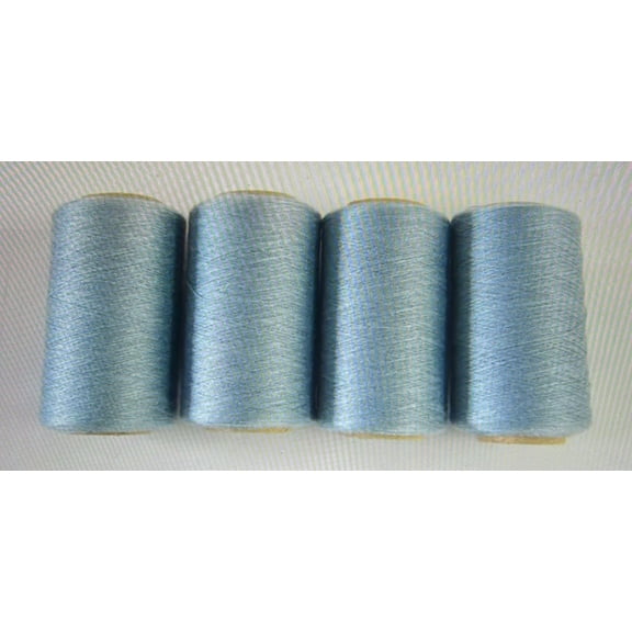 Teamwork BABY BLUE #661 SPUN POLYESTER SERGER & QUILTING THREAD 4 TUBES 1000 YDS. EACH