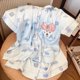 thumbnail image 4 of Pijamas Kawaii Sanrio Hello Kitty Anime Kuromi Pachacco moda Ins pantalones cortos simples de manga corta conjunto de ropa para el hogar Y2K Sweet Girls, 4 of 4