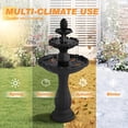 thumbnail image 4 of Haverchair 47.3" High Italian Feature Faux Stone Freestanding Water Fountain Outdoor and Indoor, 3-Tier Roman Pillar Waterfalls Fountains for Garden,Patio,Yard,Deck,Backyard,Porch, 4 of 8