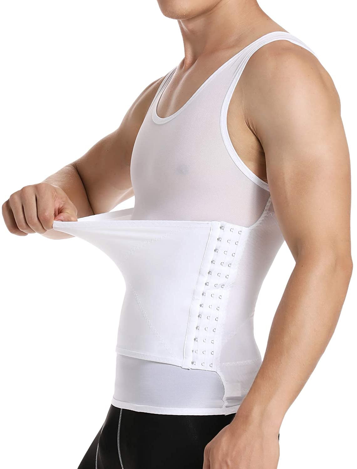 Men Body Slimming Vest Tummy Shaper Underwear Compression Waist Trainer Tank Top