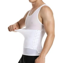 VASLANDA Men Body Shaper Slimming Vest Compression Shirts Tummy Control Tank Top Belly Slimmer Underwear