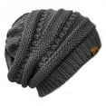 thumbnail image 6 of Wrapables® Warm Fall and Winter Infinity Scarf and Beanie Set, Pink and Charcoal Gray, 6 of 8