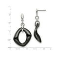 thumbnail image 2 of Black Ceramic Dangle Earrings in Stainless Steel, 2 of 4