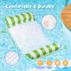 thumbnail image 3 of Hamaca Inflable Flotante Multiusos para Piscina, Hamaca Flotante Reclinable Flotante 4 en 1 de Dos Piezas, Hamaca Inflable de Agua para Piscina, Rayas Azules y Verdes （120 * 70 cm） ER, 3 of 4