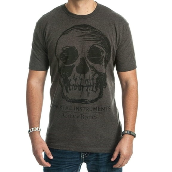 The Mortal Instruments Skull Mens Charcoal T-Shirt (Medium)