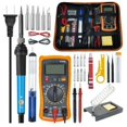 thumbnail image 1 of Kit de soldador de 60 W, temperatura ajustable 180 ℃ 480 ℃, soldador eléctrico visible, kit de destornilladores de precisión, caja de herramientas de reparación, soldadura, uso diario, 1 of 1