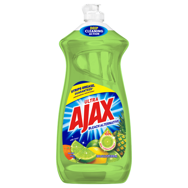 AJAX Ultra Liquid Dish Soap, Vinegar + Lime, 28 Fluid Ounce Walmart