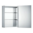 thumbnail image 2 of Whitehaus Collection WHLED-1-ALUM 19.625 in. Mirrored Medicine Cabinet in Aluminum, 2 of 2