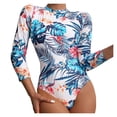 thumbnail image 1 of Women's Backless Swimwear Bikini One Piece Flower Printed Bathing Suits, 1 of 7