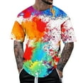 thumbnail image 2 of VgaVtl Mens Tee Shirts Big and Tall Short Sleeve Summer Shirts for Men Leisure Loose Vacation Tie-Dye Pullover Tops, 2 of 5
