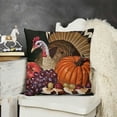 thumbnail image 2 of Thanksgiving Turkey Fall Throw Pillow Cover, Soft Flannel Autumn Decorative Pillow Case Cushion Cover for Couch and Sofa, 2 of 5