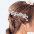 thumbnail image 4 of Hoja de peine para el cabello, boda, hecho a mano, pieza para el cabello, joyería para festivales, damas de honor, novias , Plata Hugo Peine, 4 of 10