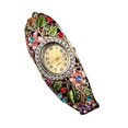 thumbnail image 1 of Pulsera Watch HUOGUO para mujer con flores de cristal y cuarzo, 1 of 2