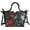 B / Multicolor, variant on Women's Flower Pattern Tote Bags Genuine Leather Embossing Design Hobo Shoulder Bag Ladies Zipper Handbags Purses