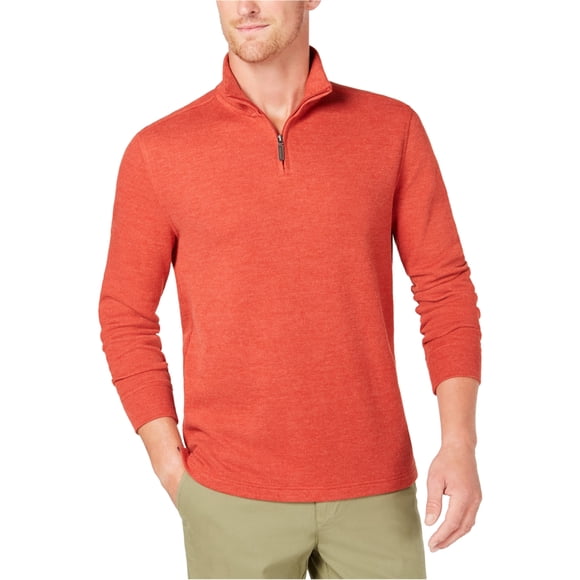 Club Room Chandail à Demi-Glissière pour Hommes, Orange, XX-Grand