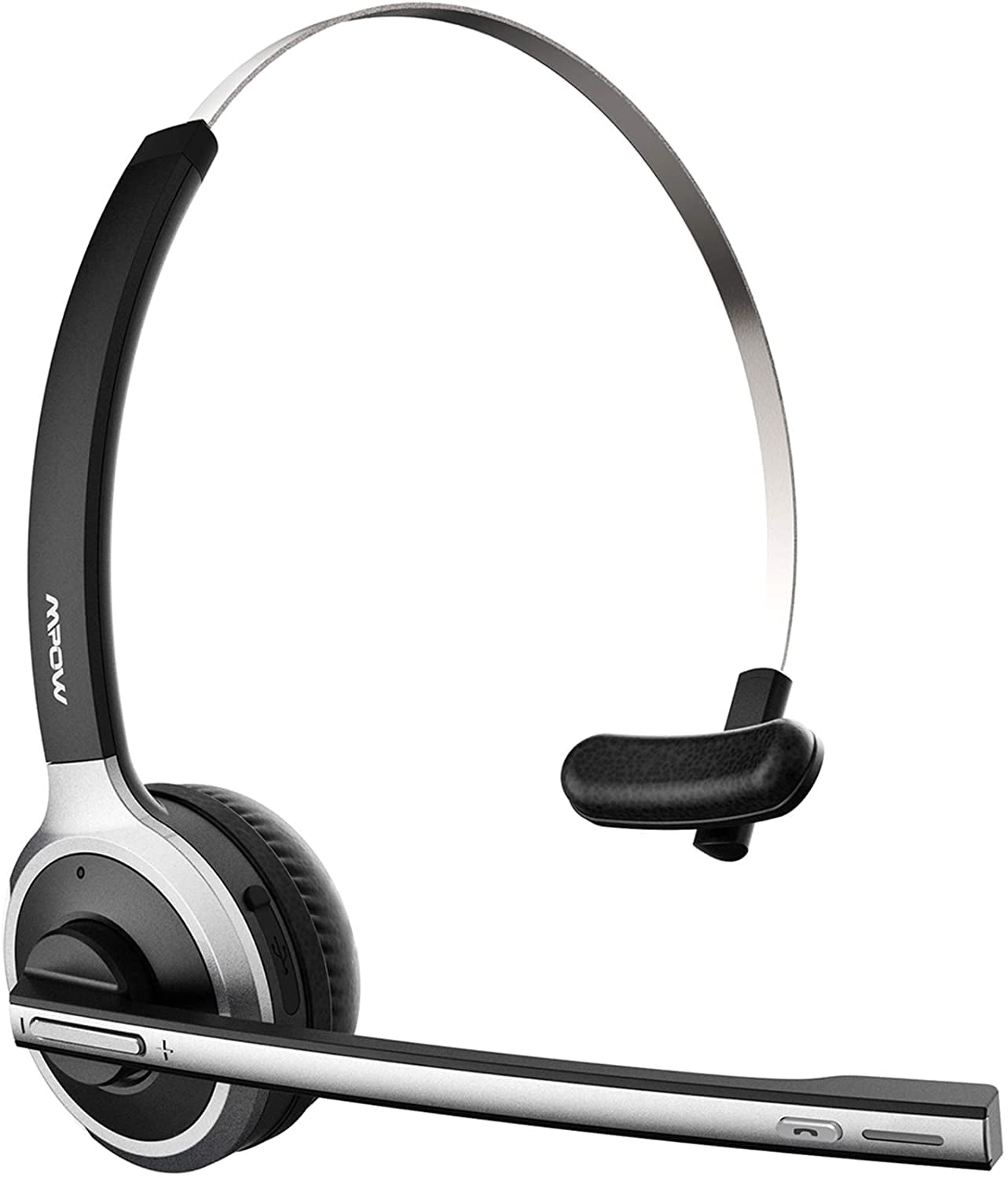 forræder Bliv overrasket sammentrækning Mpow M5 Trucker Bluetooth Headset with Flip-to-Mute Microphone, Bluetooth  5.0, Noise Cancelling Mic, 18 Hours Talk Time, On Ear Wireless Headphones  for Home, Office, Call Center, Driving - Walmart.com