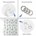 thumbnail image 3 of Daisy Shower Curtain Set - Standard 72" x 72" Washable Bathtub Curtain with 12 Hooks, Spring Eucalyptus Leaves Flowers Botanical Country Waterproof Fabric Stall Shower Curtains for Bathroom Décor, 3 of 6