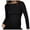 Black, variant on Gyexs Boat Neck Tops for Women Long Sleeve Shirts Casual Fitted Tee Shirts Solid Color Fall Basic Clothes White, Size S