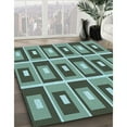 thumbnail image 2 of Ahgly Company Indoor Rectangle Patterned Medium Forest Green Area Rugs, 7' x 10', 2 of 6