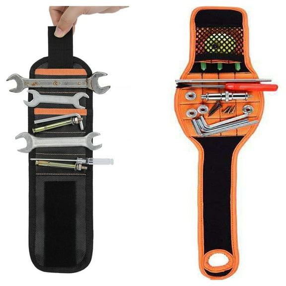 Magnetic Tool Wristband,2 Pack Magnetic Wrist Tool Holder,Tool Belts with Strong Magnets for Holding Screws Nails,Personalized Tools & Gadgets for DIY,Gift for Handyman,Boyfriend,Dad/Father