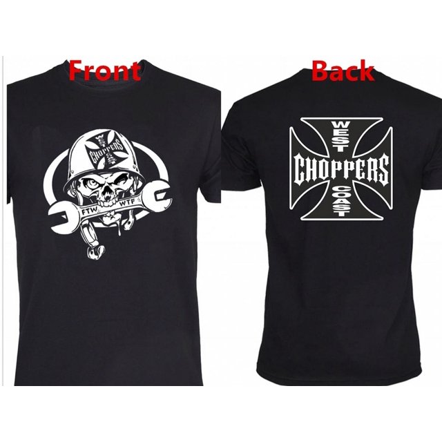 T-Shirt de Mode d'Été pour Hommes Imprimé Choppers de la Côte Ouest T-Shirt Décontracté à Manches Courtes Hip Hop Col Rond Surdimensionné T-Shirt en Coton pour Femmes 3 4TG
