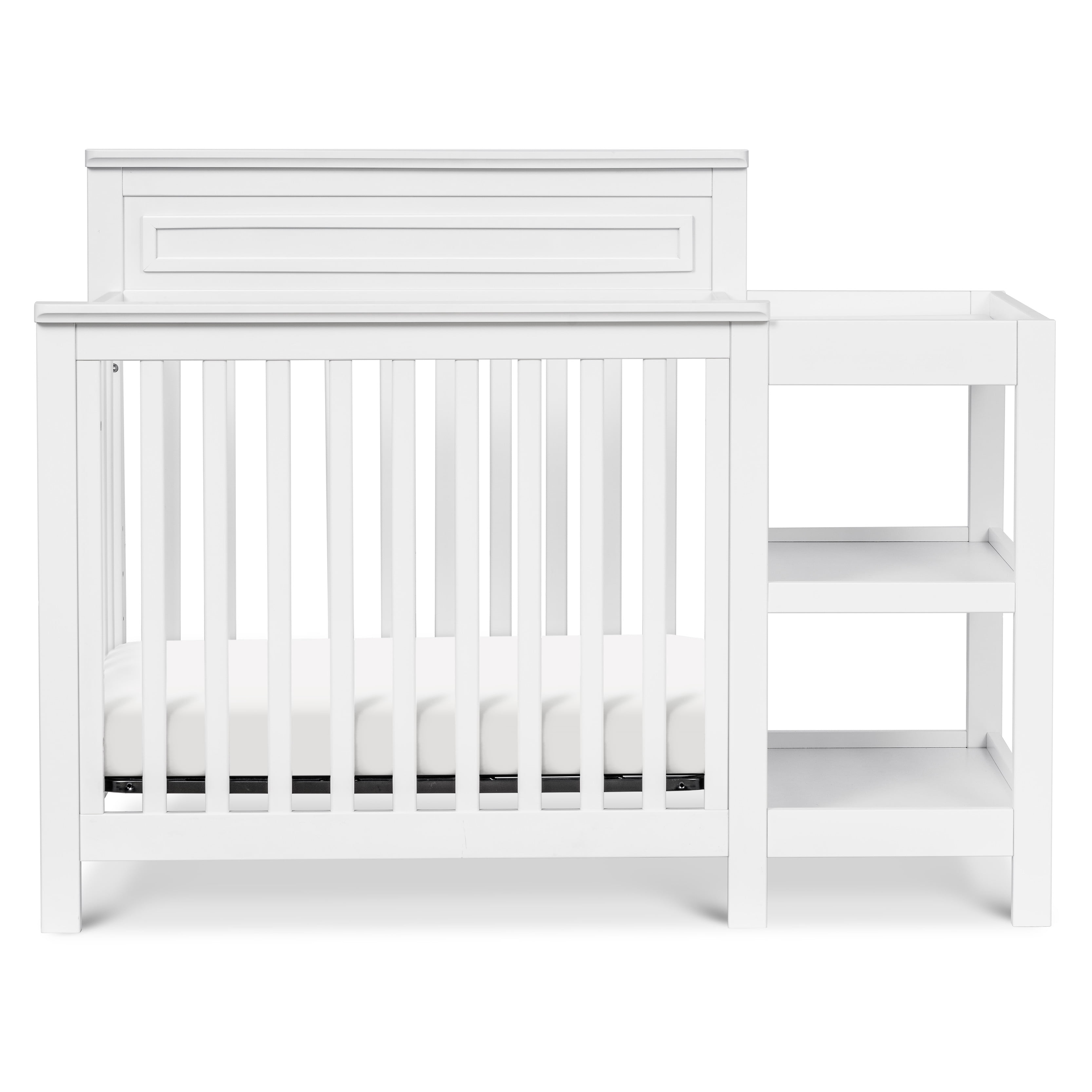 DaVinci Autumn Pine Wood 4-in-1 Mini Crib & Changer Combo in White