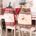 thumbnail image 3 of Fundas festivas para sillas navideñas, mejore su experiencia gastronómica con el diseño de reno, muñeco de nieve y Papá Noel, franela de alta calidad para decoraciones de cocina del hogar,, 3 of 6