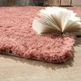 thumbnail image 5 of Paco Home Shag Rug Super Light & Cozy in Pink - 4'7" x 6'7" (4'x6'), 5 of 6