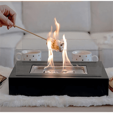Triple Tree 13.98" x 7.1" Rectangle 7.6800 BUT Metal Fire Pit with Portable