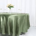 thumbnail image 5 of BalsaCircle 108" Round Satin Tablecloth Eucalyptus Green Round Table Linen, 5 of 8