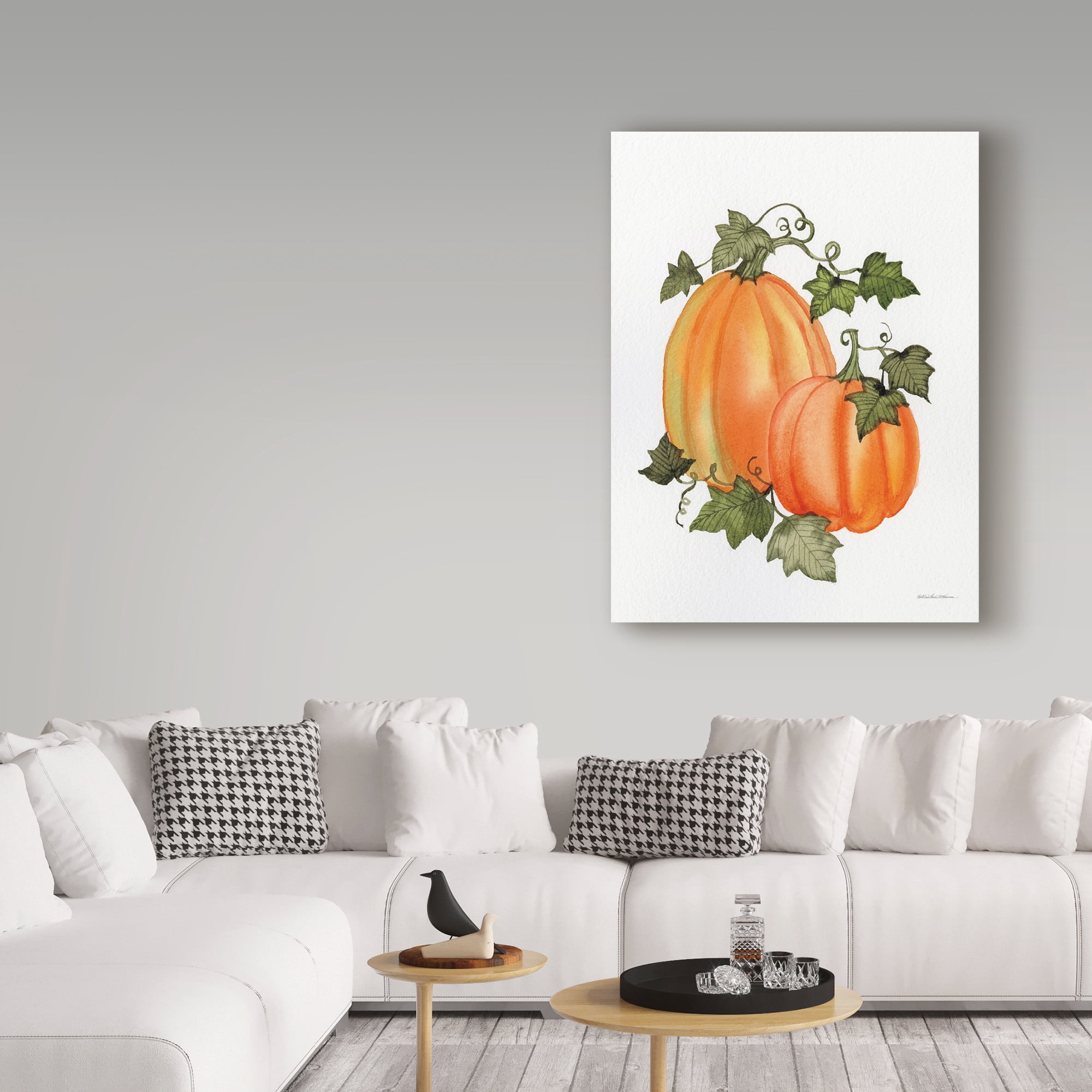 Trademark Fine Art 'Pumpkin and Vines I' Canvas Art by Kathleen Parr McKenna