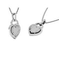 thumbnail image 2 of Dazzlingrock Collection Round White Diamond Heart Pendant with 18 Inch Silver Chain for Women (0.24 ctw, Color I-J, Clarity I1-I2) in 18K White Gold, 2 of 6