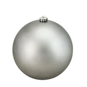 Pewter Gray Shatterproof Matte Christmas Ball Ornament 8" (200mm)