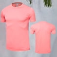 thumbnail image 2 of CPNG Children's Boys Athletic T Shirt Summer Tight Fitting Quick Drying Short Sleeved Sports Training T Shirt Tops(Pink,11-12 Years), 2 of 4