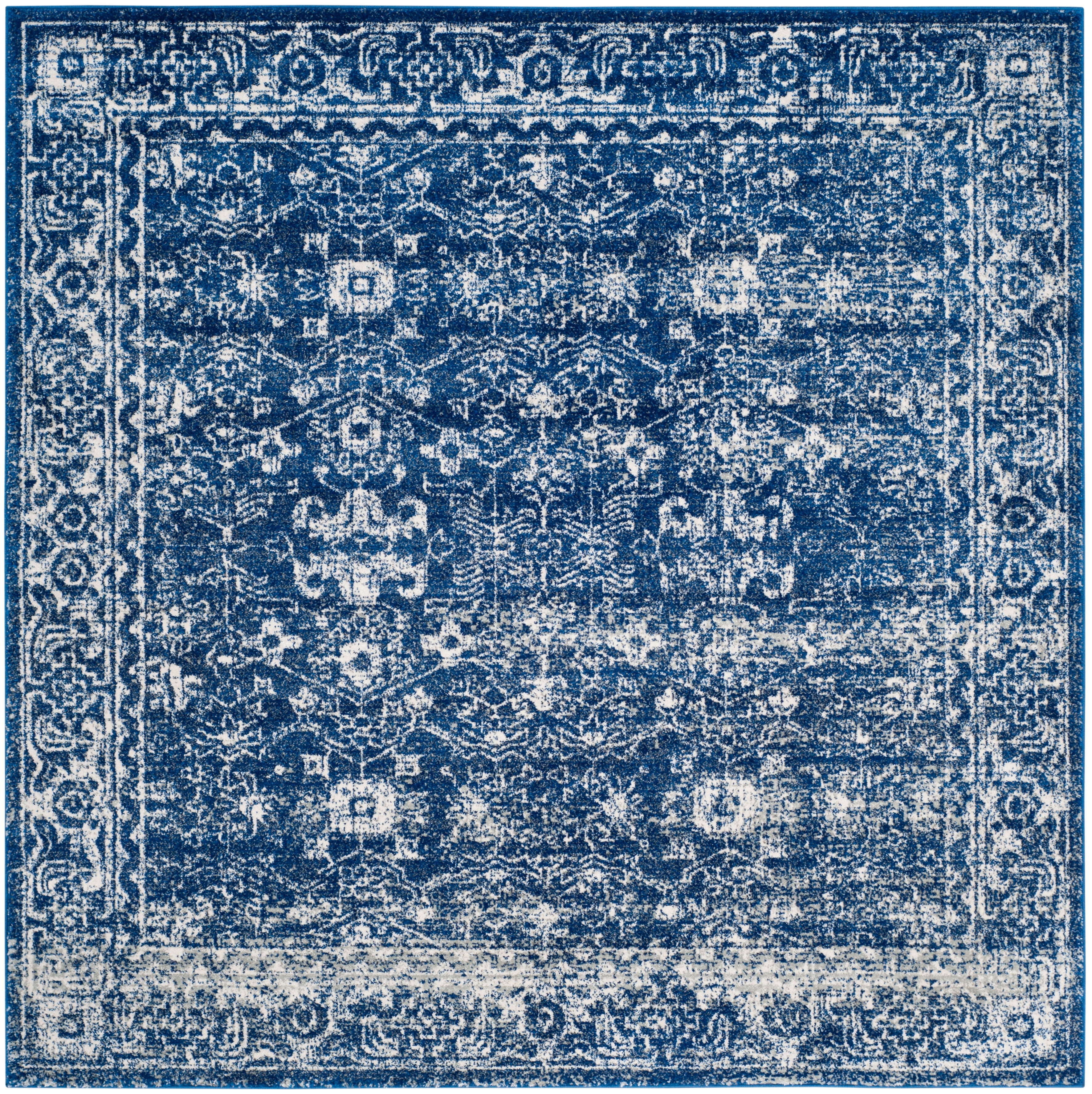 Safavieh Evoke Ronald Bordered Area Rug, Navy/Ivory, 3' x 3' Square