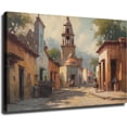 thumbnail image 1 of Lienzo Decorativo de Pared: Callejón de Pueblo Mexicano Antiguo con Iglesia y Carretas, Arte Paisajístico Vintage, Decoración para Hogar, Oficina y Espacios con Estilo Retro, 1 of 5