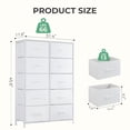 thumbnail image 3 of EDX Commode à 10 Tiroirs pour Chambre, Tour d'Organisation de Rangement en Tissu, Armoire, Blanc, 3 of 9