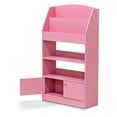 thumbnail image 3 of Furinno KidKanac Kids Bookshelf, 4 Tier with Cabinet, Pink, 3 of 7
