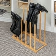 thumbnail image 3 of Household Essentials Bamboo 6 Pair Boot Rack, Natural, 3 of 7
