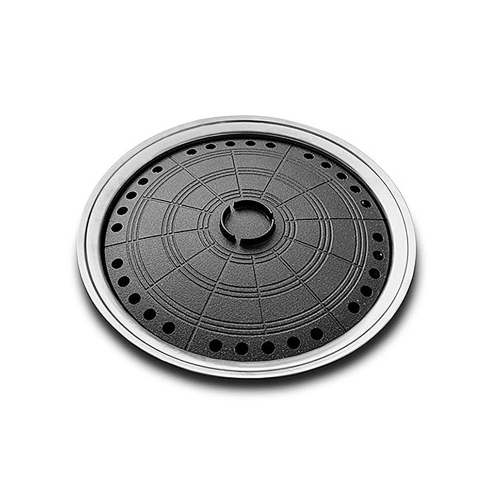 Suntouch Korean BBQ Round Multi Grill Plate, Caldron Shape, Tabletop Indoor Outdoor Grill Pan