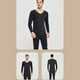 thumbnail image 5 of Sonducket Conjunto de ropa interior térmica para hombre, engrosamiento sin costuras, Otoño Invierno, hogar, escuela, sueño, capa básica, ropa Ropa interior Negro, 5 of 6
