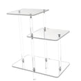 thumbnail image 4 of Mesa auxiliar de acrílico transparente para decoración del hogar, pequeña mesa auxiliar de 3 niveles para pasillo, mesita de noche, baño, sala de, 4 of 7