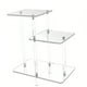 thumbnail image 4 of Mesa auxiliar de acrílico, decoración del hogar, transparente, pequeño organizador, mesa auxiliar de 3 niveles para pasillo, mesita de noche, baño, es, 4 of 7