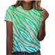 thumbnail image 2 of Fiudx Liquidación de Ahorros de Verano Camiseta Informal de Manga Corta con Cuello Redondo y Estampado a La Moda para Mujer, 2 of 4